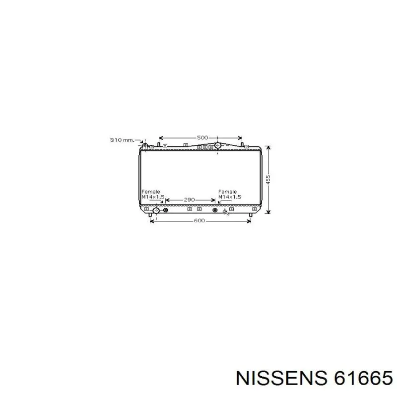 61665 Nissens radiador