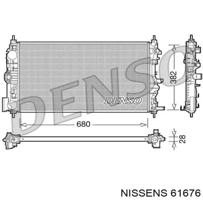 61676 Nissens radiador