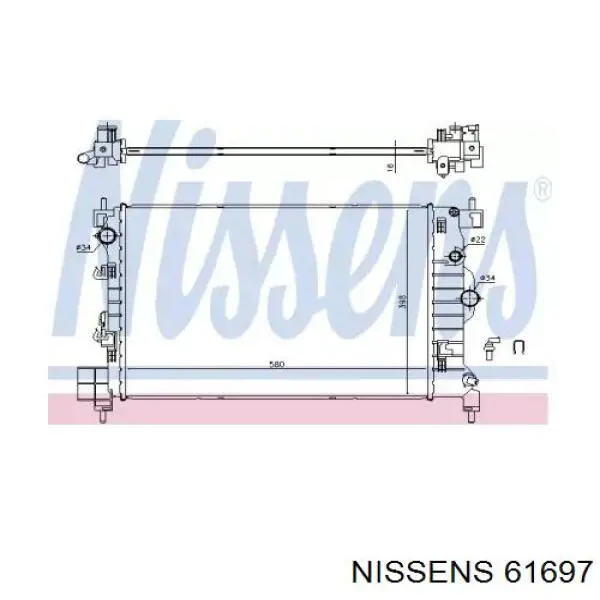 Água radiador Nissens 61697 precio, desde 111,74 EUR