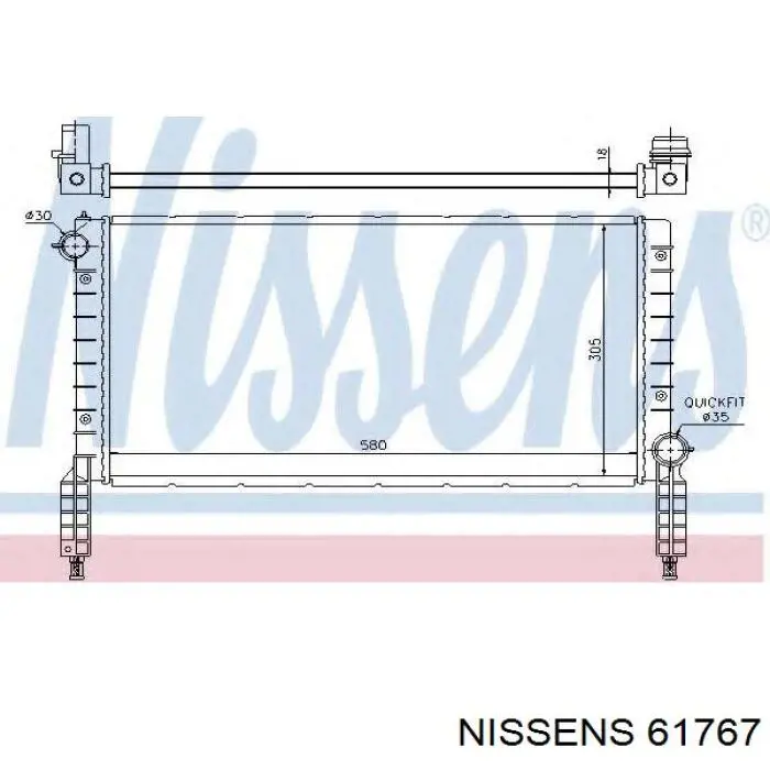 61767 Nissens Refrigeración del motor