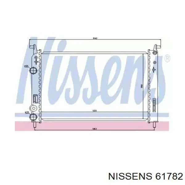 Água radiador Nissens 61782 precio, desde 90,30 EUR
