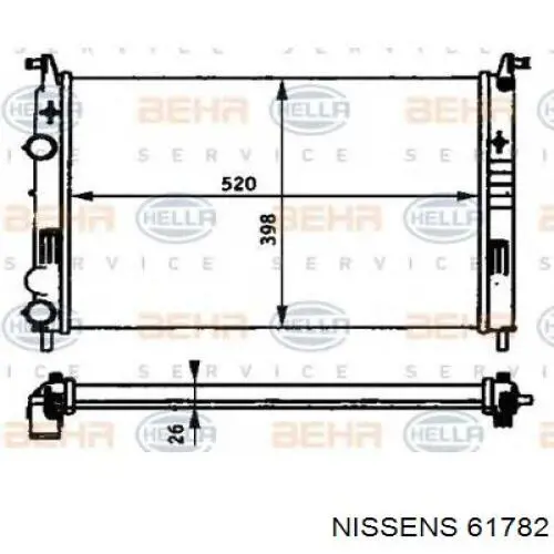 Radiador 61782 Nissens