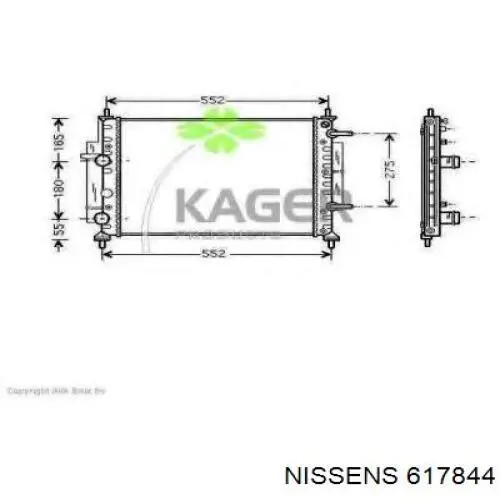 46535007 Fiat/Alfa/Lancia radiador refrigeración del motor