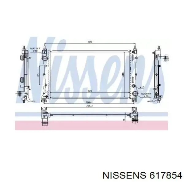 Comprar 617854 Nissens Radiador de auto