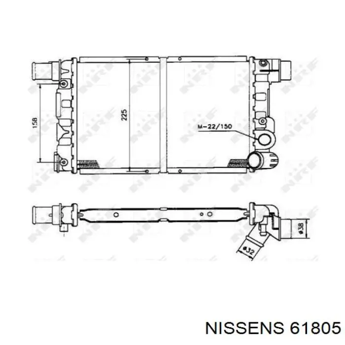 61805 Nissens Refrigeración del motor