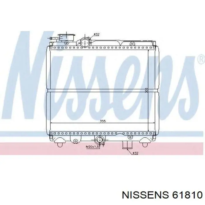 61810 Nissens radiador refrigeración del motor