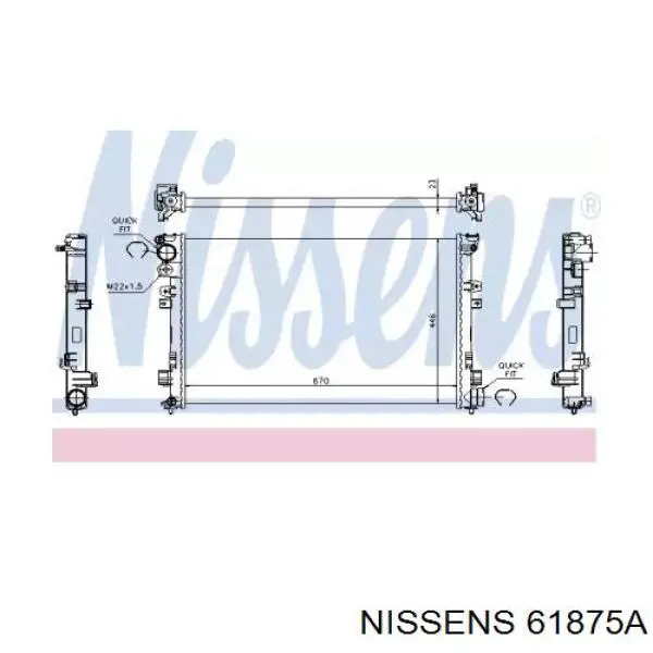 Água radiador Nissens 61875A precio, desde 80,39 EUR