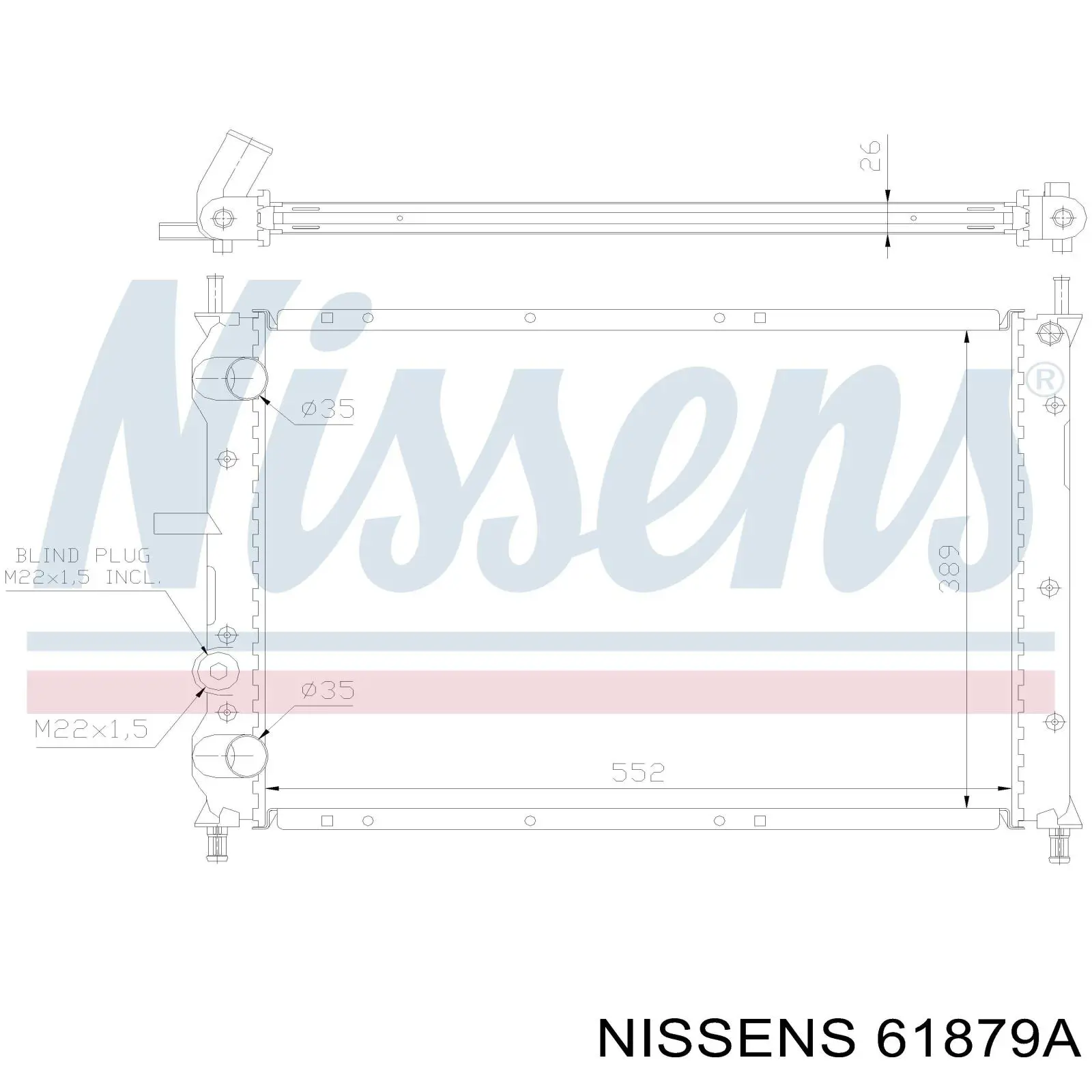 61879A Nissens radiador