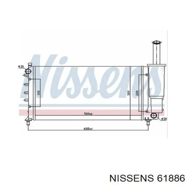61886 Nissens radiador