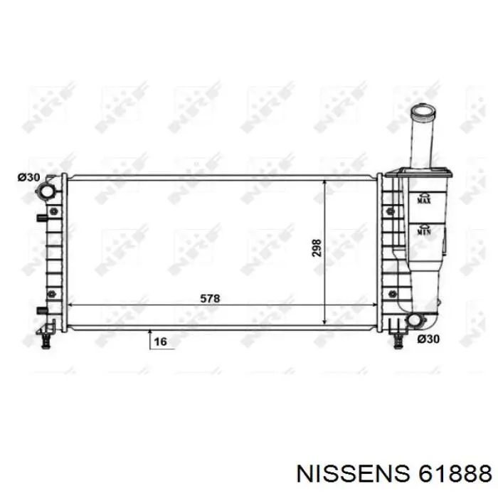 61888 Nissens radiador