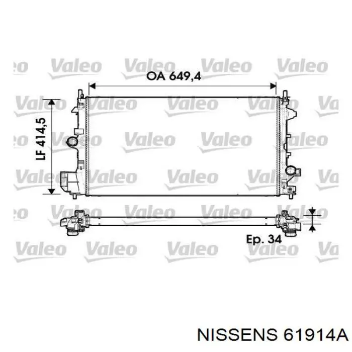 61914A Nissens radiador refrigeración del motor