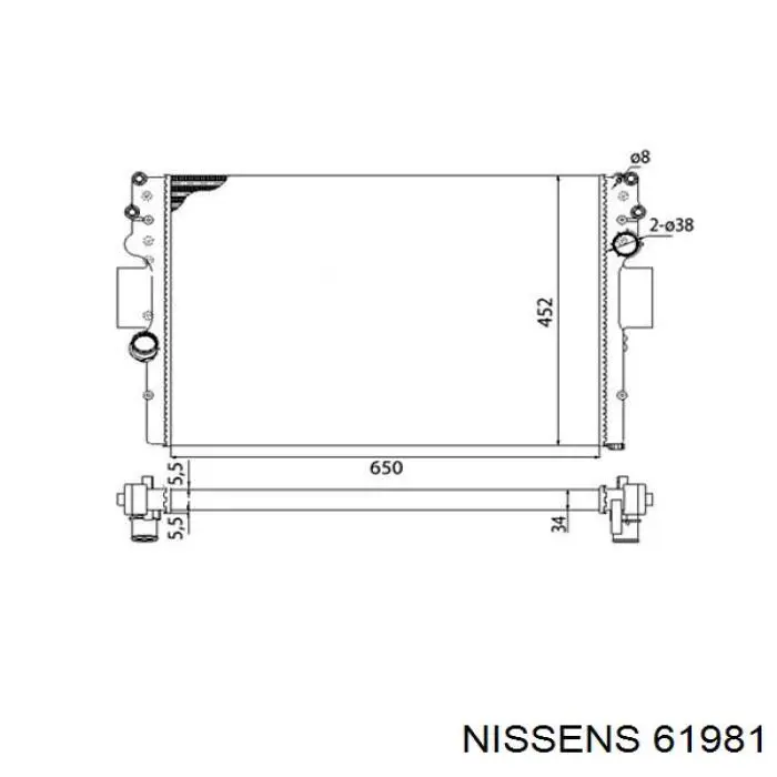 61981 Nissens Refrigeración del motor