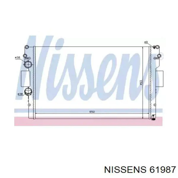 61987 Nissens radiador refrigeración del motor