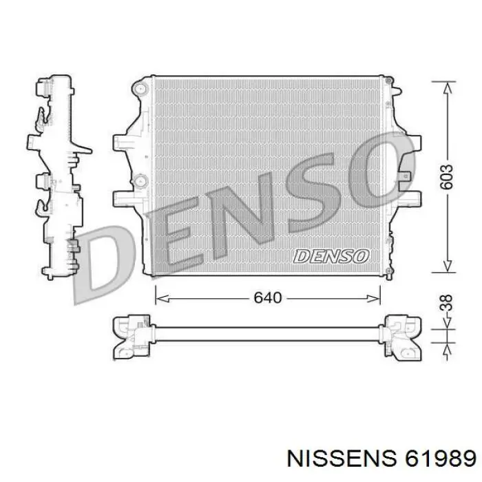 Água radiador Nissens 61989 precio, desde 197,48 EUR