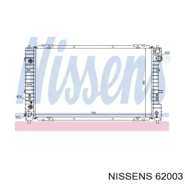 62003 Nissens Refrigeración del motor