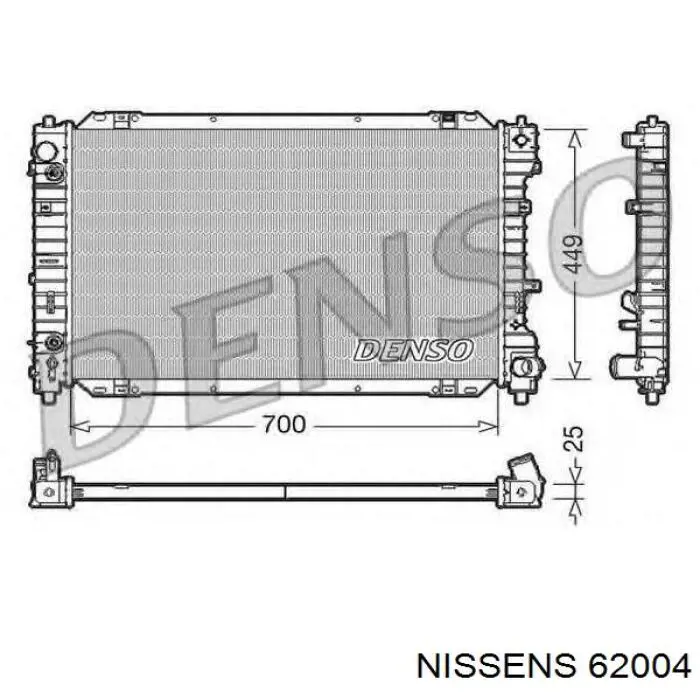 62004 Nissens radiador