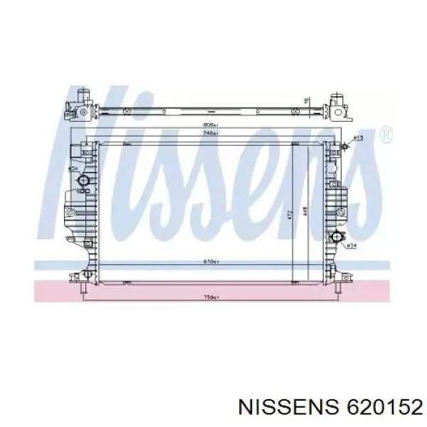 620152 Nissens radiador