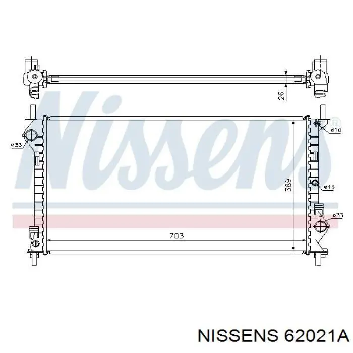 62021A Nissens radiador