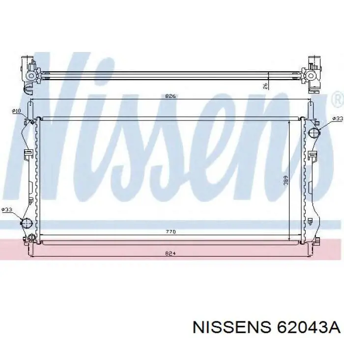62043A Nissens radiador