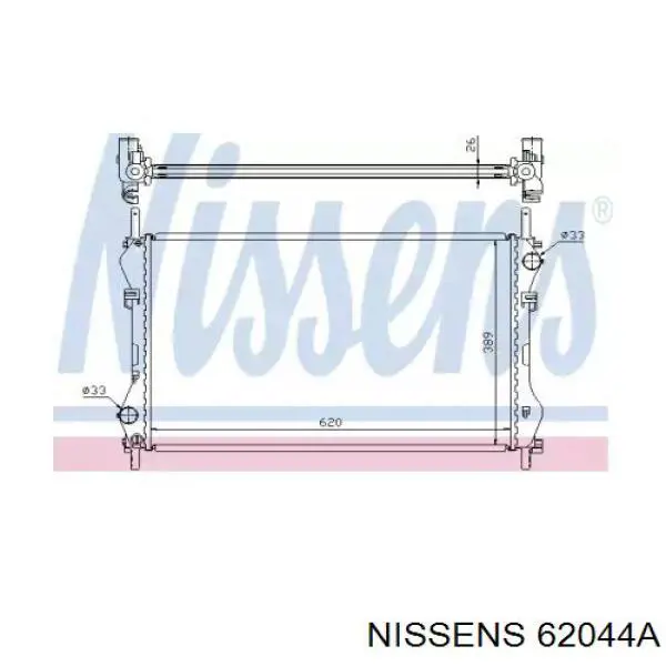 Água radiador Nissens 62044A precio, desde 84,22 EUR