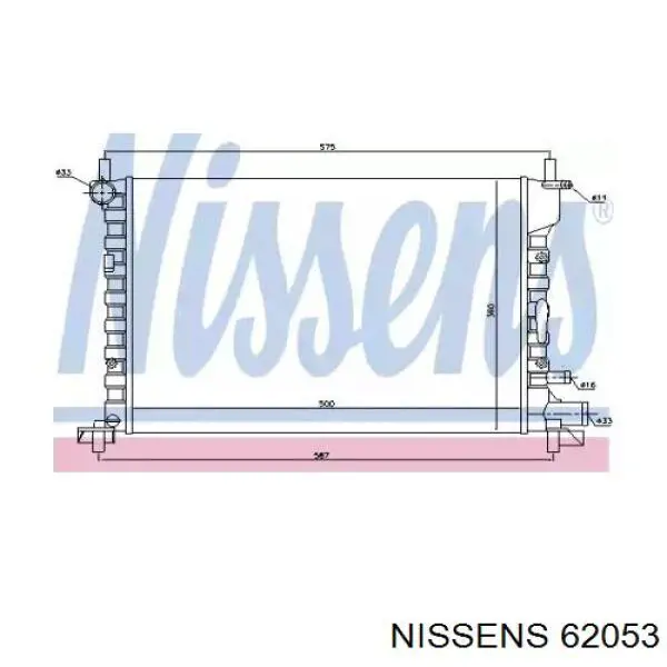 62053 Nissens radiador