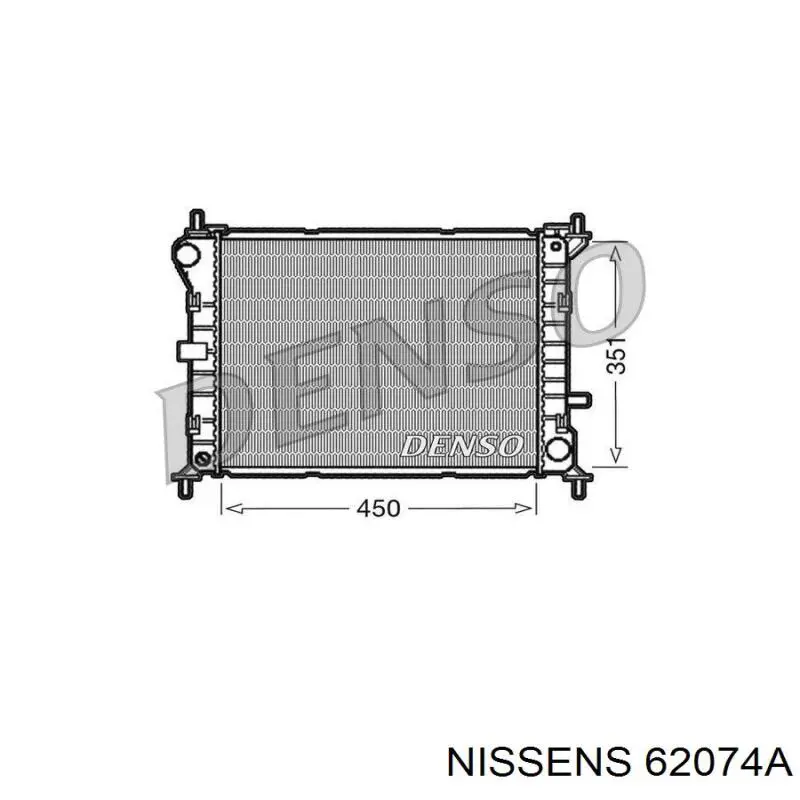 62074A Nissens radiador refrigeración del motor