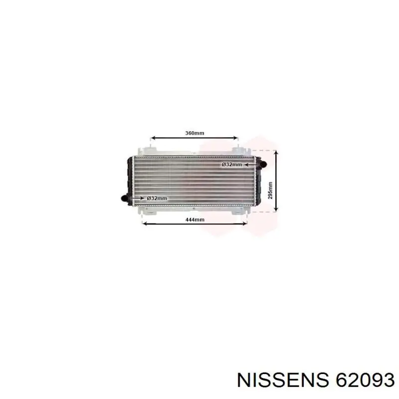 62093 Nissens radiador