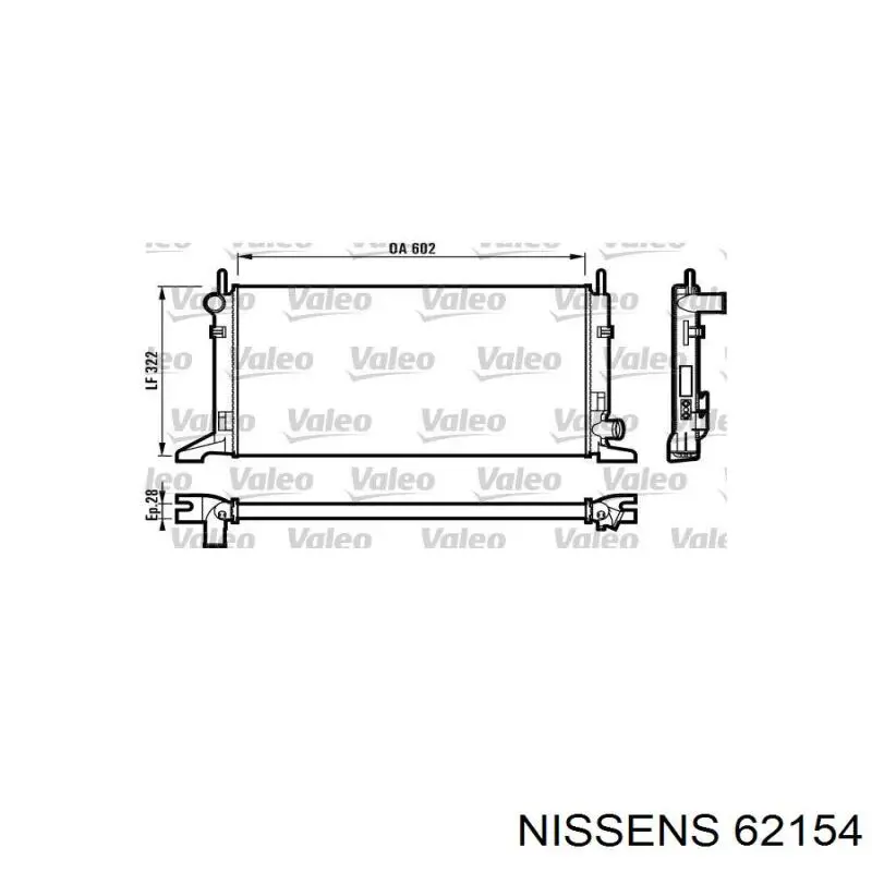 62154 Nissens radiador refrigeración del motor