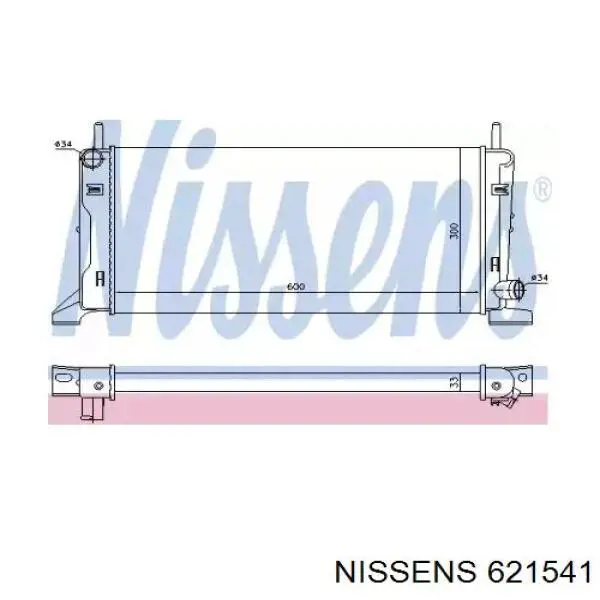 621541 Nissens radiador