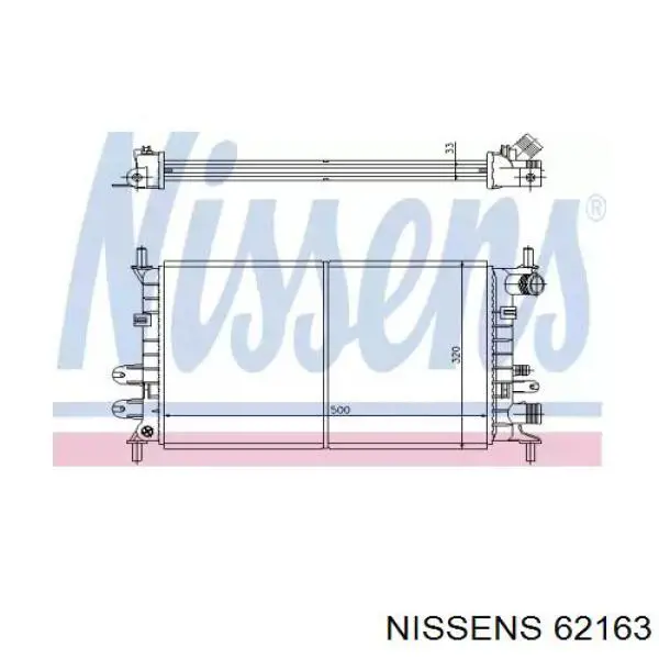Água radiador Nissens 62163 precio, desde 58,08 EUR