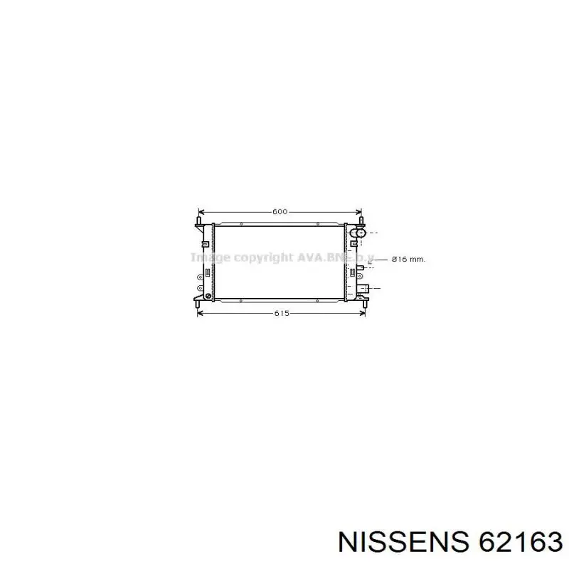 Comprar 62163 Nissens Radiador de auto