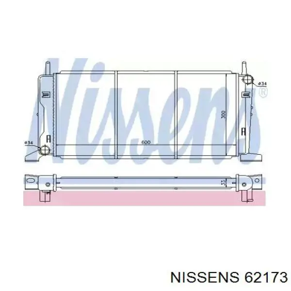 Água radiador Nissens 62173 precio, desde 57,80 EUR