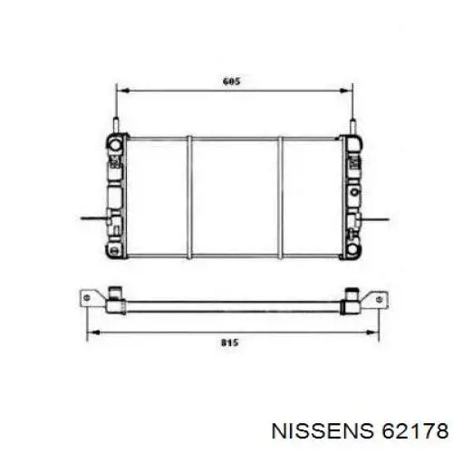 62178 Nissens radiador refrigeración del motor