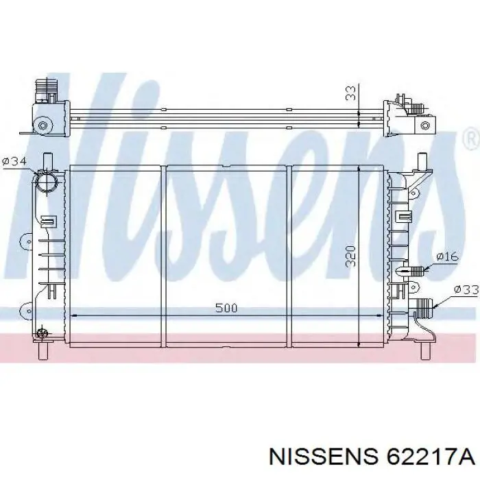 Radiador 92AB8005SD Ford