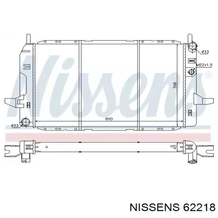 Comprar 62218 Nissens Radiador de auto