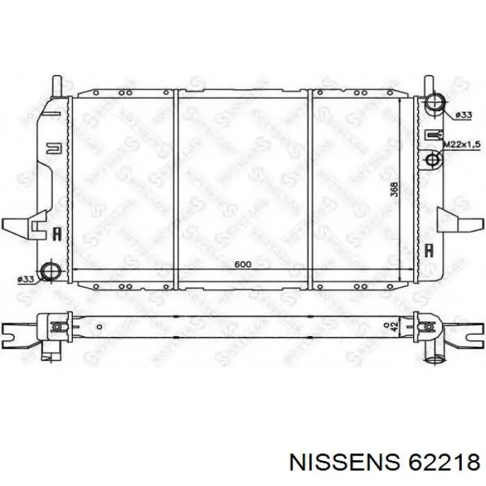 Radiador 62218 Nissens