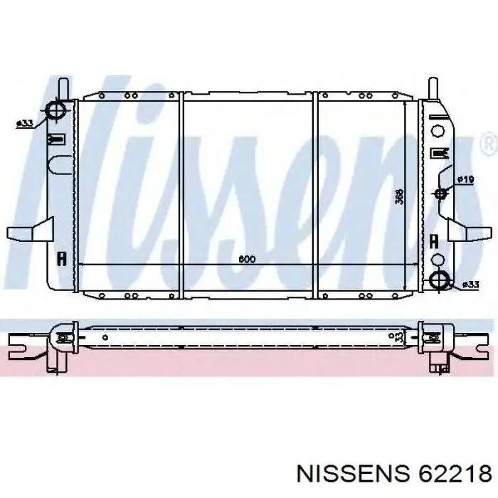 62218 Nissens Refrigeración del motor