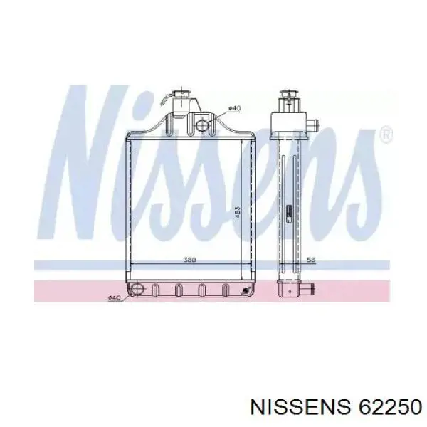 Comprar 62250 Nissens Radiador de auto