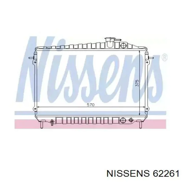 Água radiador Nissens 62261 precio, desde 70,62 EUR
