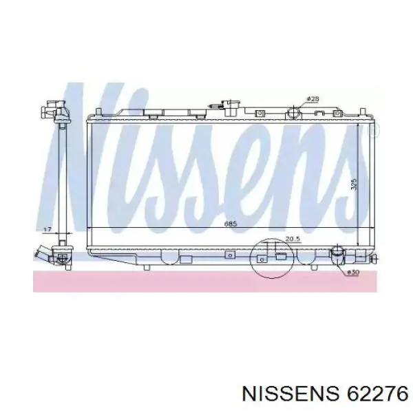 Água radiador Nissens 62276 precio, desde 83,32 EUR