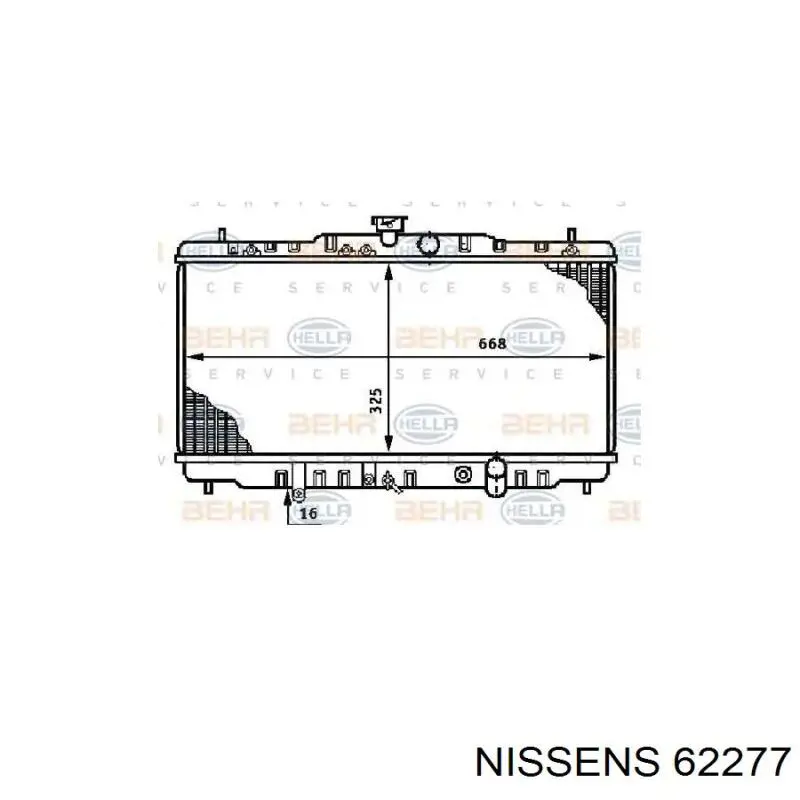 62277 Nissens radiador refrigeración del motor