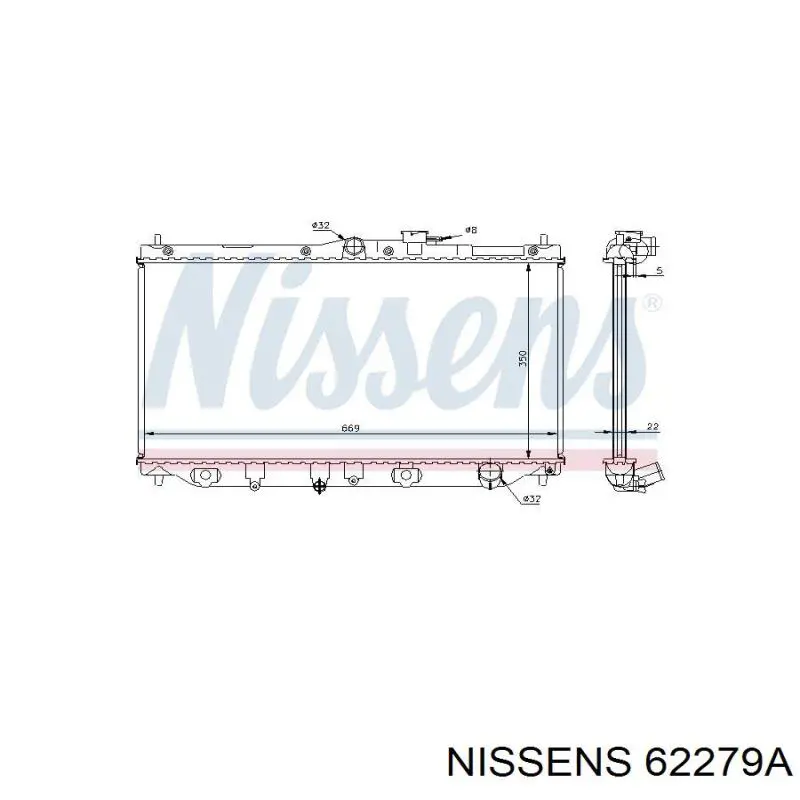62279A Nissens Refrigeración del motor