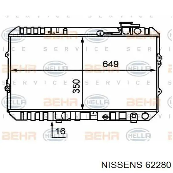 62280 Nissens radiador refrigeración del motor