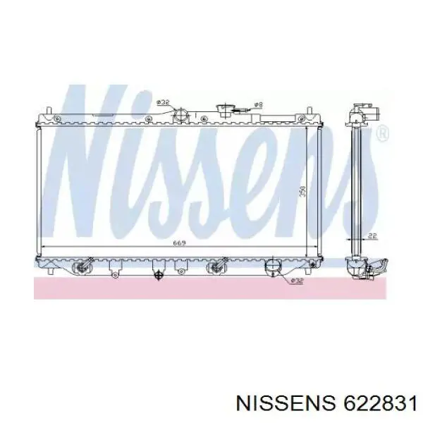 Água radiador Nissens 622831 precio, desde 112,21 EUR