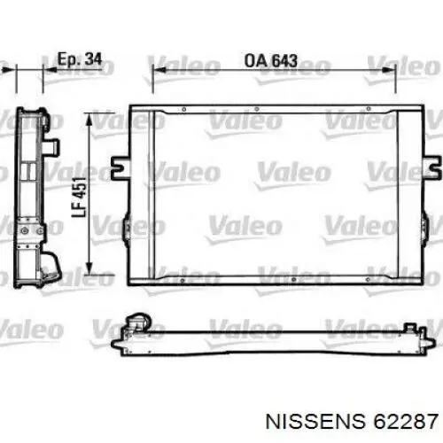 62287 Nissens radiador refrigeración del motor