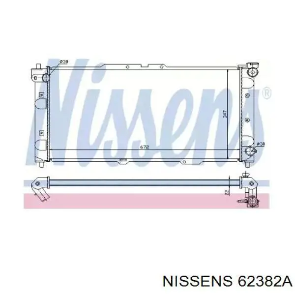 62382A Nissens radiador refrigeración del motor