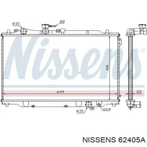 62405A Nissens radiador refrigeración del motor