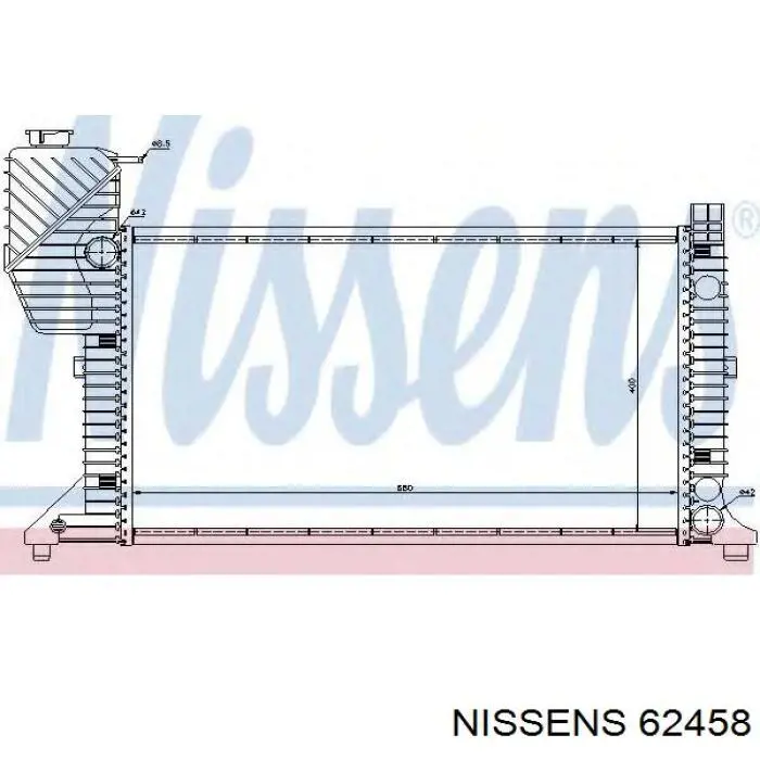 62458 Nissens radiador refrigeración del motor