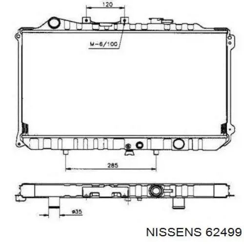 62499 Nissens Refrigeración del motor