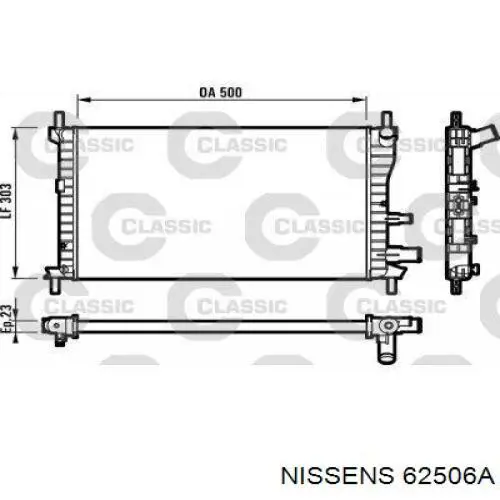 62506A Nissens radiador refrigeración del motor